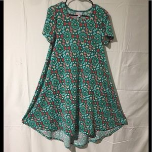 LuLa Roe Tq/Org Dress Sz XS🌺